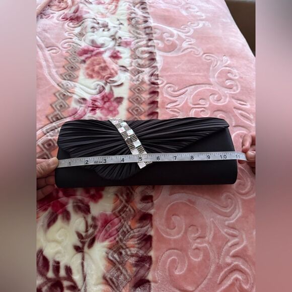 WOMENS Elegant Black Evening Clutch NWOT - Picture 7 of 8